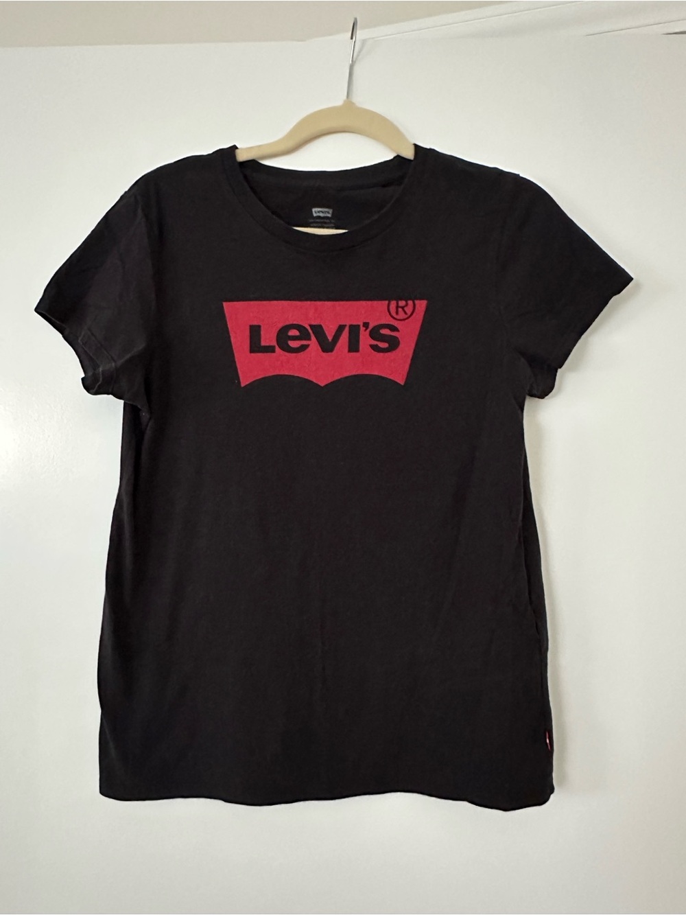 Levi's Black Short Sleeve Tee with Red Logo